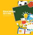 education banner and back to school template vector image