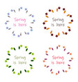 floral setcolorful purple collection vector image vector image