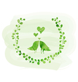 greeting card with birds vector image