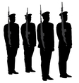 honor guard silhouette vector image
