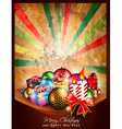 merry christmas vintage background vector image vector image