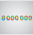 colorful papercut layered number vector image vector image