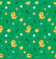 farm birds seamless pattern cartoon print vector image