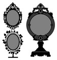 mirror ornate vintage retro princess 3 princess vector image vector image