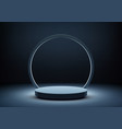 modern luxury product presentation 3d blue podium vector image