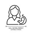 prenatal care pixel perfect linear icon vector image vector image