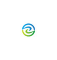 round circle eco abstract logo vector image