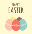 easter card with eggs and ribbon vector image