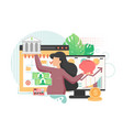 online deposits flat style design vector image