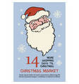 retro christmas market vintage poster holiday sale vector image