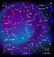 sky map constellations background vector image