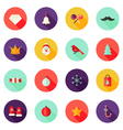 christmas circle flat icons set 1 vector image vector image
