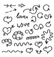 hand written arrows vector image vector image