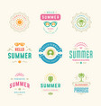 summer holidays labels and badges retro typography vector image