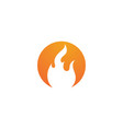 fire flame logo template icon oil gas and energy vector image vector image