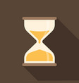 hourglass icon with long shadow vector image vector image
