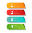 modern infographic steps pack with papercut design vector image vector image