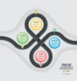 navigation map infographic 4 steps timeline vector image