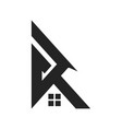 real estate logo letter r template icon brand vector image