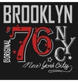 t-shirt printing brooklyn new york usa vector image