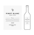 white wine label premium template clean vector image