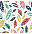 forest leaf hand drawn seamless pattern vector image vector image