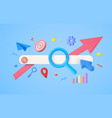 3d seo concept idea of search engine optimization vector image vector image
