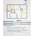 infographics subway in the old style vector image vector image