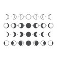 lunar phase of the moon simple circle shape vector image