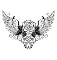 rose with wings vector image