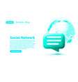 social network chat bubble talk dialogue vector image
