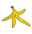 yellow banana flat isolated on white background vector image vector image