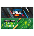 back to school sale special offer banners set vector image