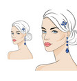 Beautiful woman wearing stylish jewelry Royalty Free Vector