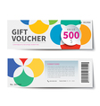 gift voucher discount template design vector image