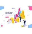 investments analysis concept vector image