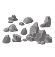 set of rocks and stones vector image vector image