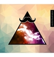 hipster background with a mustache vector image vector image