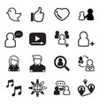 social icons set vector image
