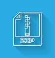 white zip file document icon download button vector image