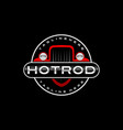 hot rod logo template vector image