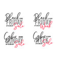 black friday sale cyber monday week set vector image