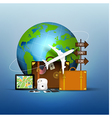concept of travel famous world vector image