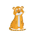 Sitting tiger side view Royalty Free Vector Image