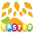 easter day with carrot vector image