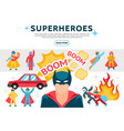 flat superheroes elements set vector image
