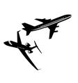 two passenger aircraft vector image vector image
