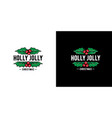 christmas holly for the new year winter design vector image