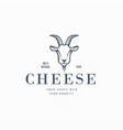 logos and badges farm goat iso vector image vector image