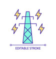 power transmission lines rgb color icon vector image